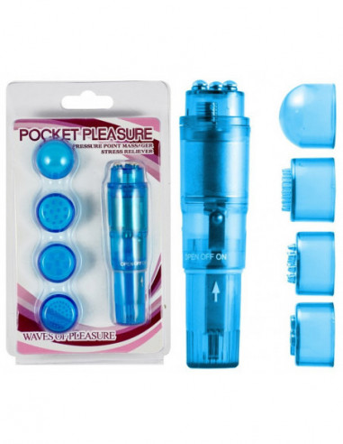 Stimulateur vibrant Pocket Pleasure bleu