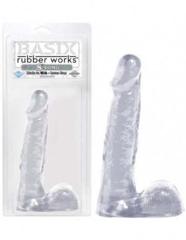 Gode transparent Basix Rubber Works 19 cm